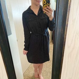Old Navy Black Polka Dot Maternity Dress | S